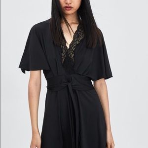 Zara Black Contrasting Dress